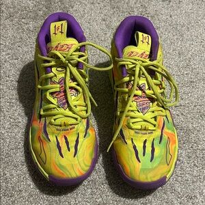 Puma X LaMelo Ball colorful Yellow Basketball Shoes Sneakers size 8